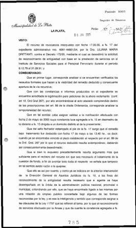 Decreto n° 785 de 2005, Alak, Julio Cesar