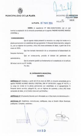 Decreto nº 755 de 2024, ALAK, Julio Cesar
