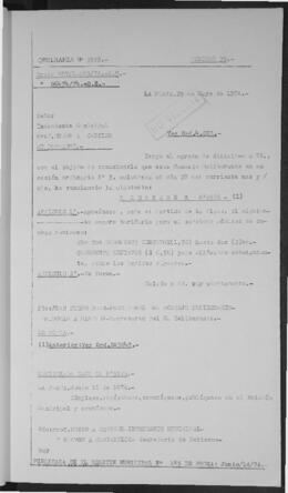 Ordenanza n° 3925 de 1974