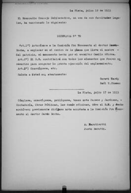 Ordenanza n° 70 de 1933