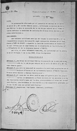 Ordenanza n° 5001 de 1981