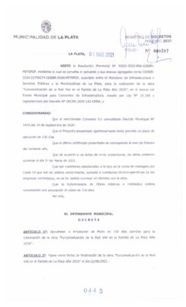 Decreto nº 445 de 2021, GARRO, Julio cesar