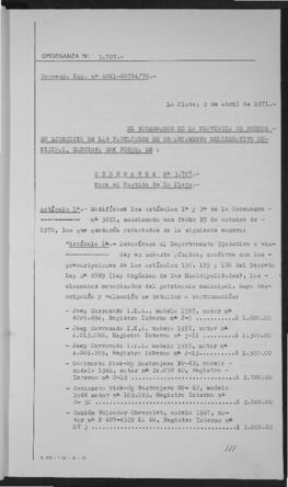 Ordenanza n° 3707 de 1971