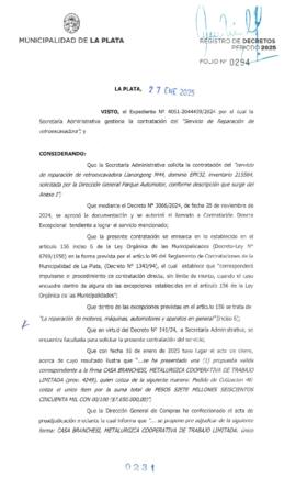 Decreto nº 231 de 2025, ALAK, Julio Cesar