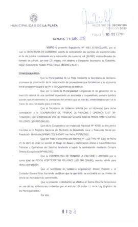 Decreto nº 1124 de 2022, GARRO, Julio cesar