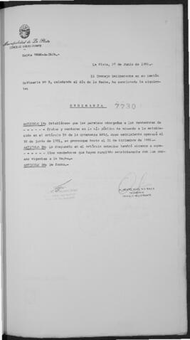 Ordenanza n° 7730 de 1991