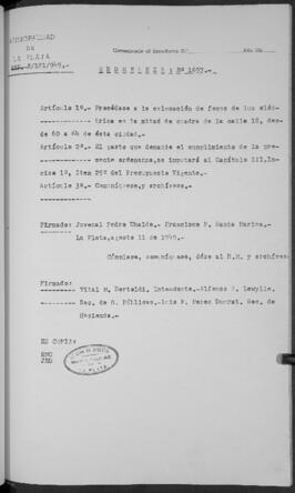 Ordenanza n° 1657 de 1949