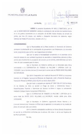 Decreto nº 2494 de 2021, GARRO, Julio cesar