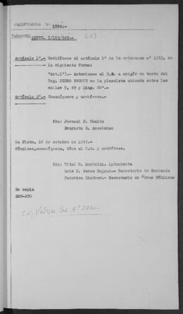 Ordenanza n° 1854 de 1949