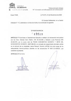 Ordenanza nº 12519 de 2023