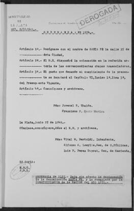 Ordenanza n° 1524 de 1949