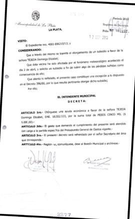 Decreto n° 2277 de 2013, Bruera, Oscar Pablo