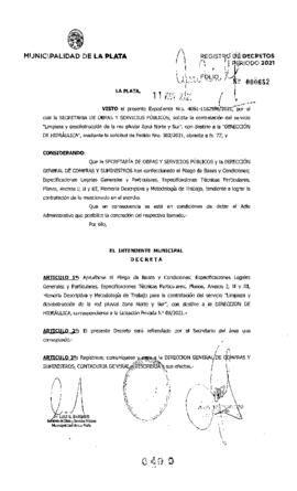 Decreto nº 499 de 2021, GARRO, Julio cesar