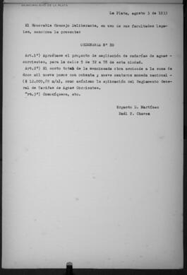 Ordenanza n° 80 de 1933