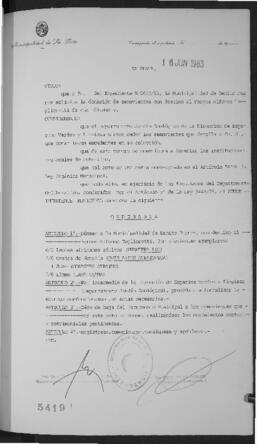 Ordenanza n° 5419 de 1983