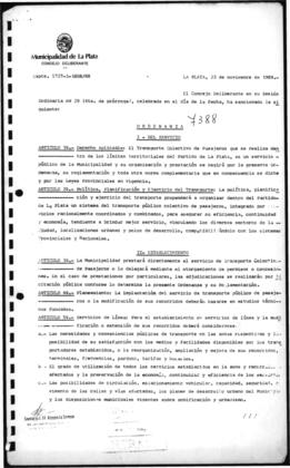 Ordenanza n° 7388 de 1989