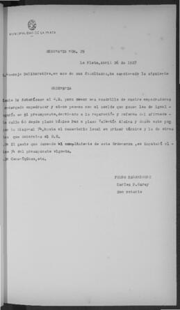 Ordenanza n° 0029 de 1927