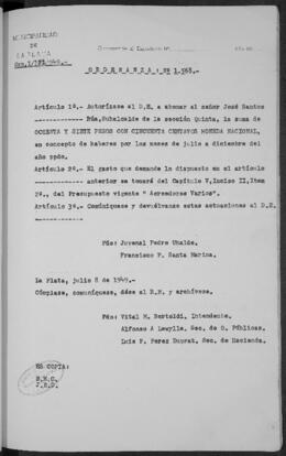 Ordenanza n° 1568 de 1949