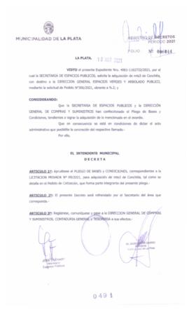 Decreto nº 491 de 2021, GARRO, Julio cesar