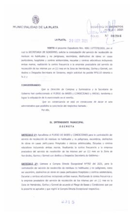 Decreto nº 2315 de 2021, GARRO, Julio cesar