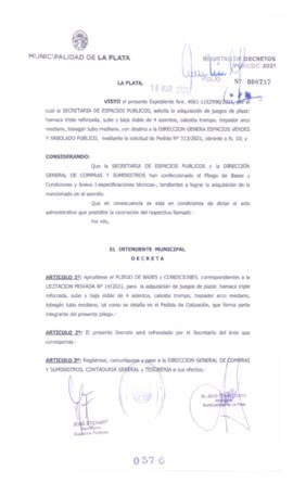 Decreto nº 576 de 2021, GARRO, Julio cesar