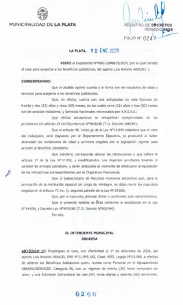 Decreto nº 206 de 2025, ALAK, Julio Cesar