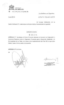 Ordenanza nº 11635 de 2018