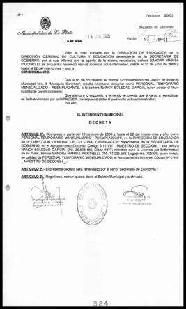 Decreto n° 834 de 2005, Alak, Julio Cesar