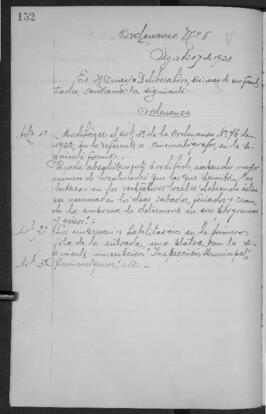 Ordenanza n° 0008 de 1923