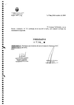Ordenanza nº 9798 de 2004