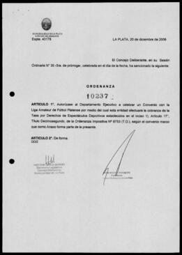 Ordenanza n° 10237 de 2006