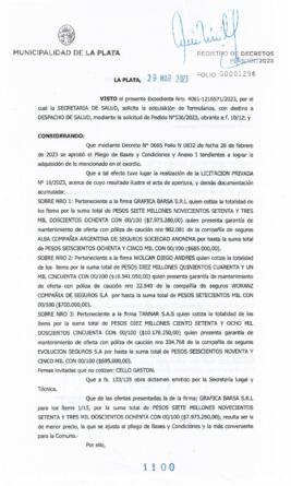 Decreto nº 1100 de 2023, GARRO, Julio cesar