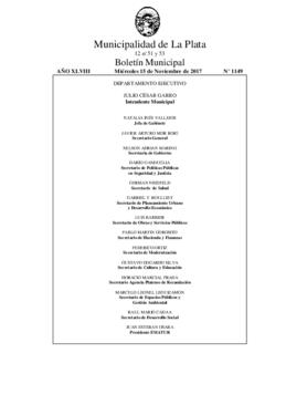 Boletín Municipal nº 1149 - miércoles, 15 de noviembre de 2017