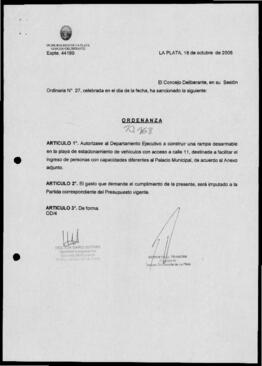 Ordenanza n° 10168 de 2006