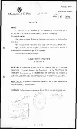 Decreto n° 1955 de 2005, Alak, Julio Cesar