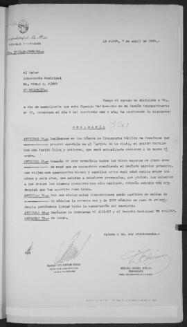 Ordenanza n° 7201 de 1989