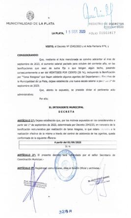 Decreto nº 3268 de 2023, Garro, Julio Cesar