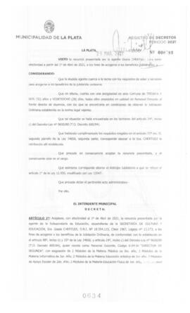 Decreto nº 634 de 2021, GARRO, Julio cesar