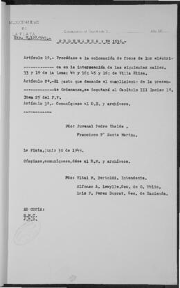 Ordenanza n° 1536 de 1949