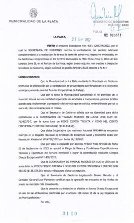 Decreto nº 3100 de 2022, GARRO, Julio cesar