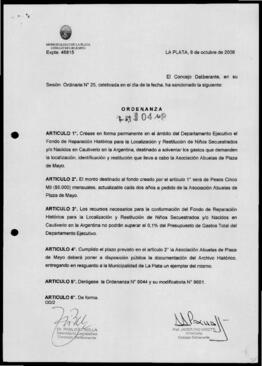 Ordenanza n° 10442 de 2008