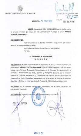 Decreto nº 3095 de 2022, GARRO, Julio cesar
