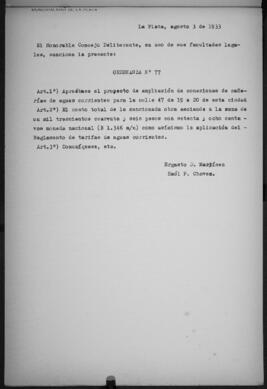 Ordenanza n° 77 de 1933