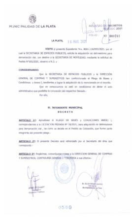 Decreto nº 580 de 2021, GARRO, Julio cesar