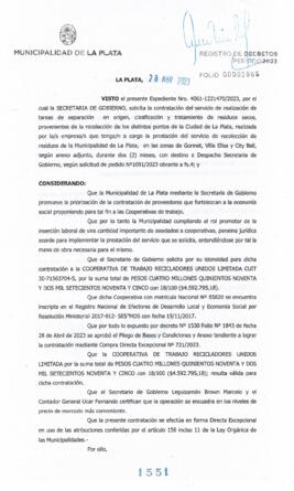 Decreto nº 1551 de 2023, GARRO, Julio cesar