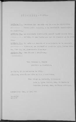 Ordenanza n° 1741 de 1949