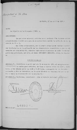 Ordenanza n° 4893 de 1981