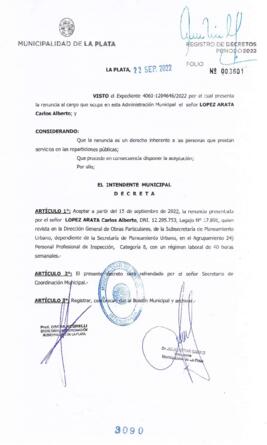 Decreto nº 3090 de 2022, GARRO, Julio cesar