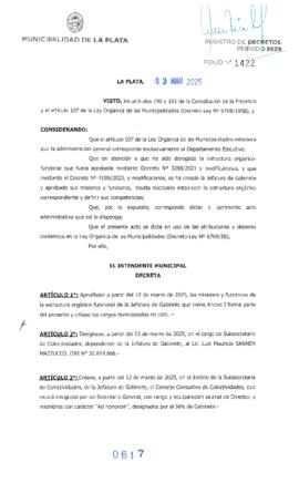 Decreto nº 617 de 2025, ALAK, Julio Cesar