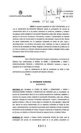 Decreto nº 1601 de 2020, GARRO, Julio cesar
